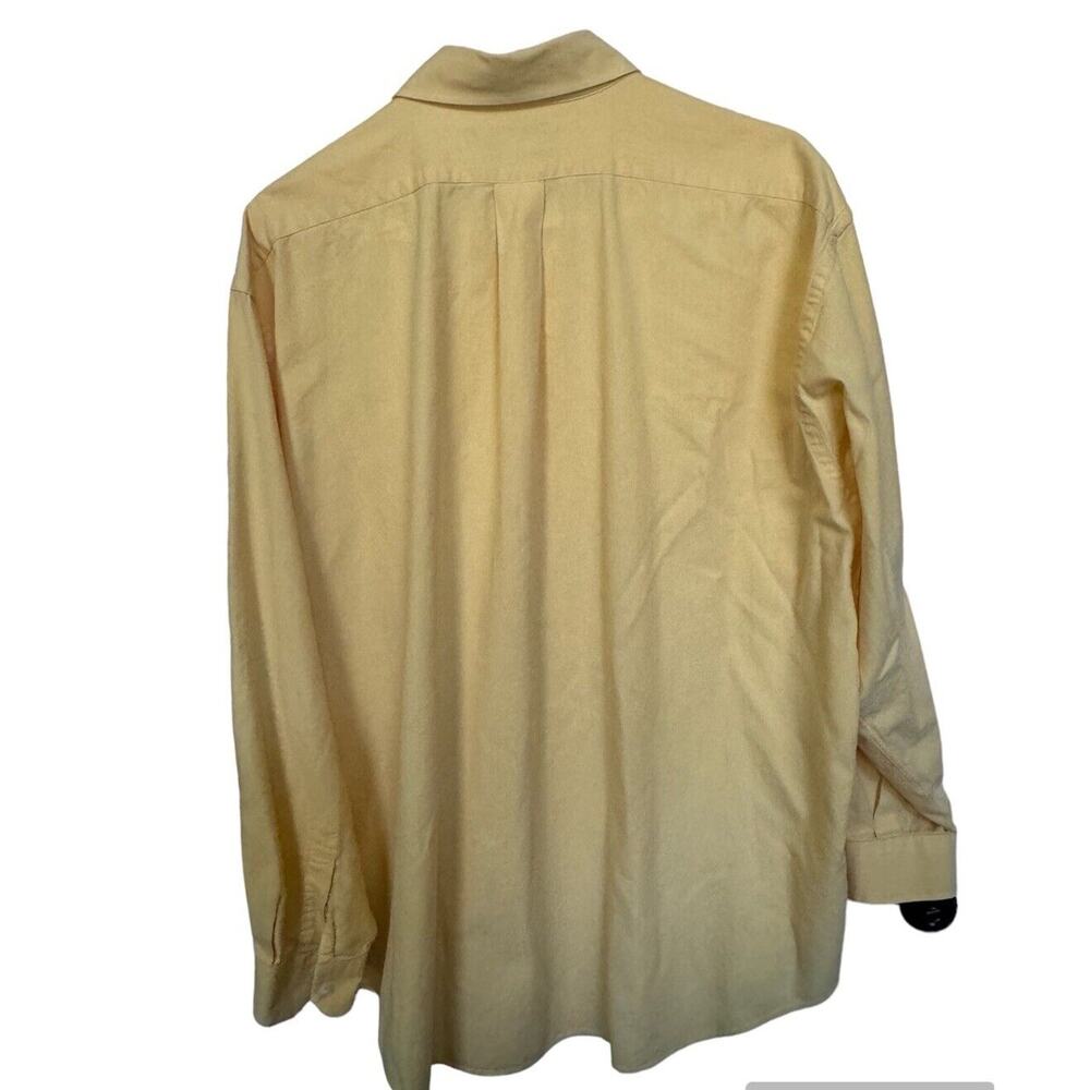 Daniel Cremieux Classic Fit Button Up Shirt XL Long Sleeve Italian Cotton Yellow - Picture 2 of 6